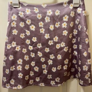 Flowered mini skirt
